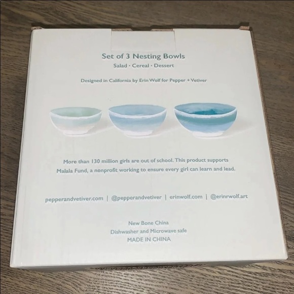 Pepper + Vetiver Oceania Nesting Bowls - Picture 4 of 4